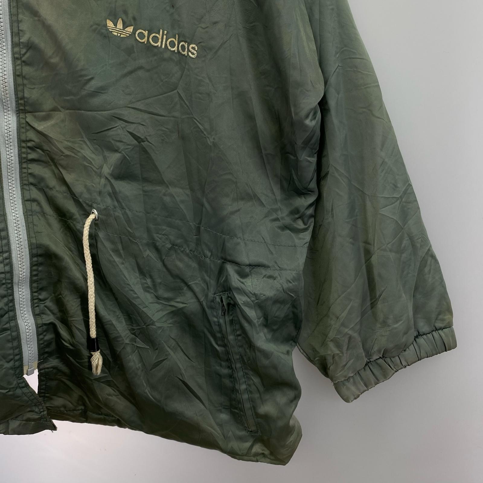ジャケット OLD adidas/ナイロンジャケット カーキ
