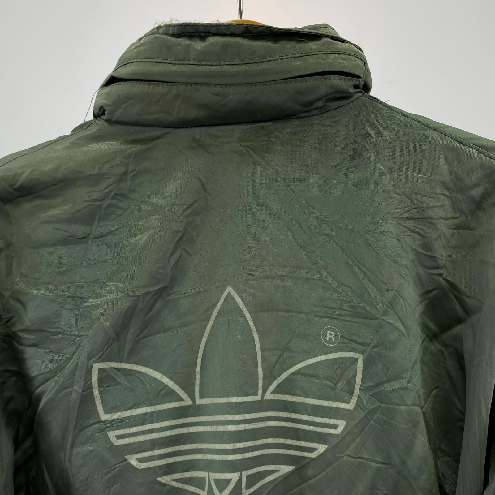 ジャケット OLD adidas/ナイロンジャケット カーキ