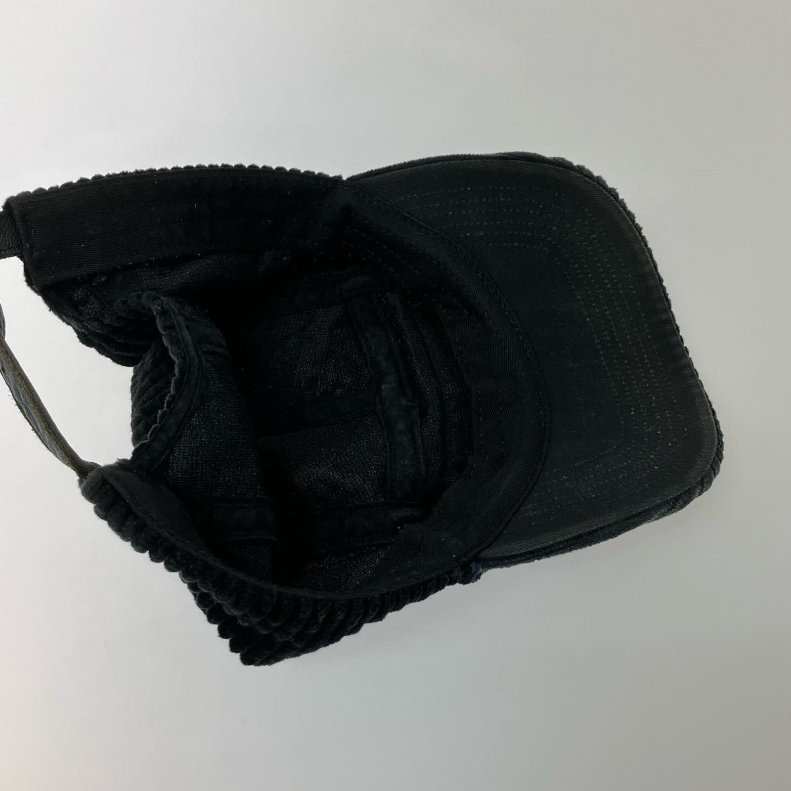 キャップ corduroy box logo 黒 ブラック