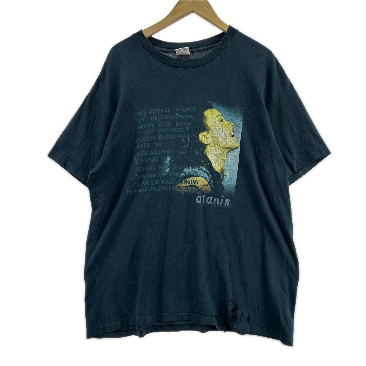 半袖Ｔシャツ Alanis Morissette 紺 ネイビー
