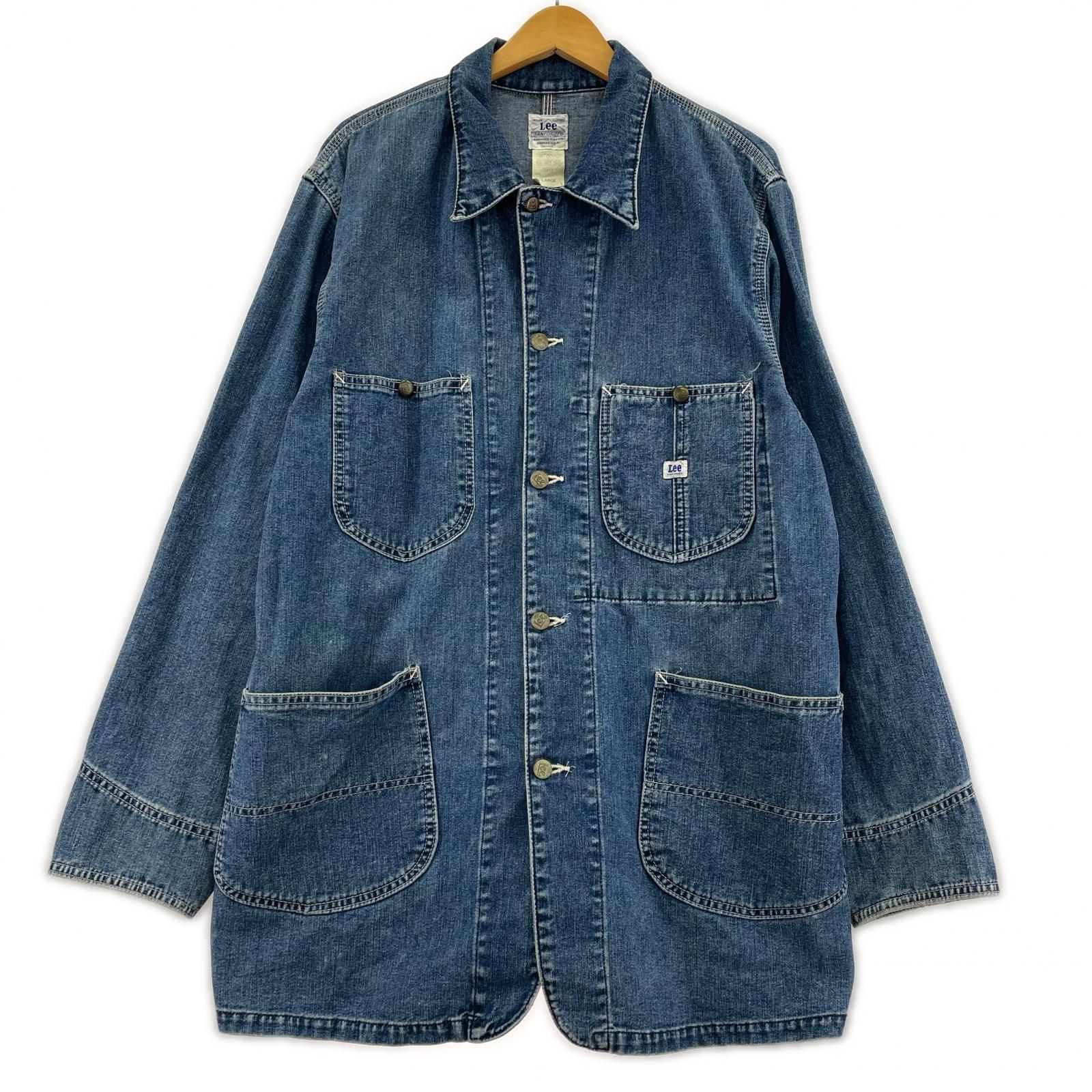 デニムジャケット 90s 復刻 ハウスタグ デニムカバーオール (L) L ブルー