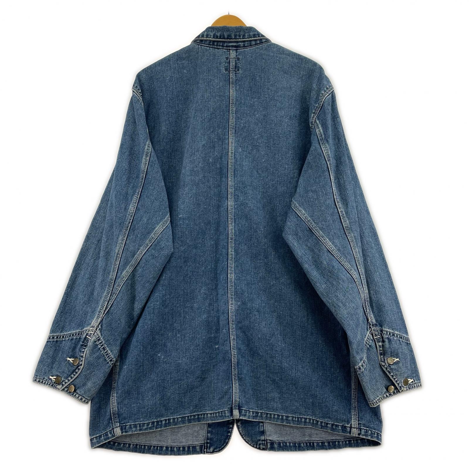 デニムジャケット 90s 復刻 ハウスタグ デニムカバーオール (L) L ブルー