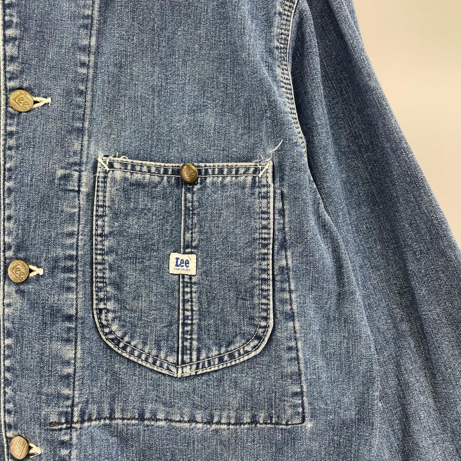 デニムジャケット 90s 復刻 ハウスタグ デニムカバーオール (L) L ブルー