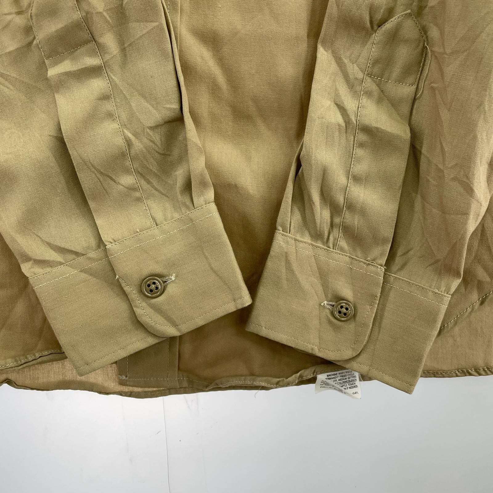 長袖シャツ 90s U.S.NAVY OFFICIAL UNIFORM BEG 40 ベージュ