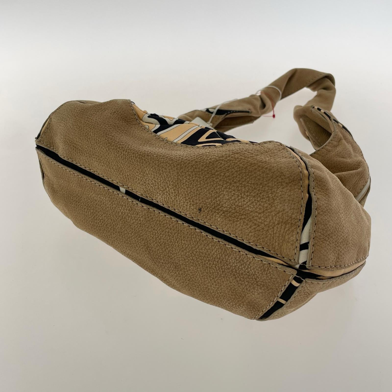 ハンドバッグ LEONARDO PARIS スウェード ハンドバッグ ベージュ