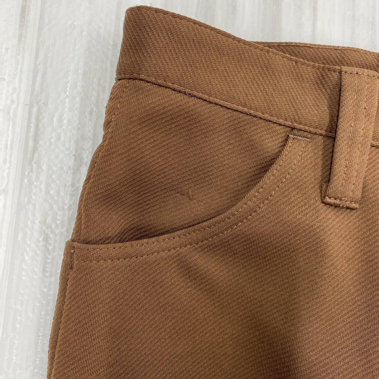 パンツ 黒タブ BigE フレアパンツ ブラウン