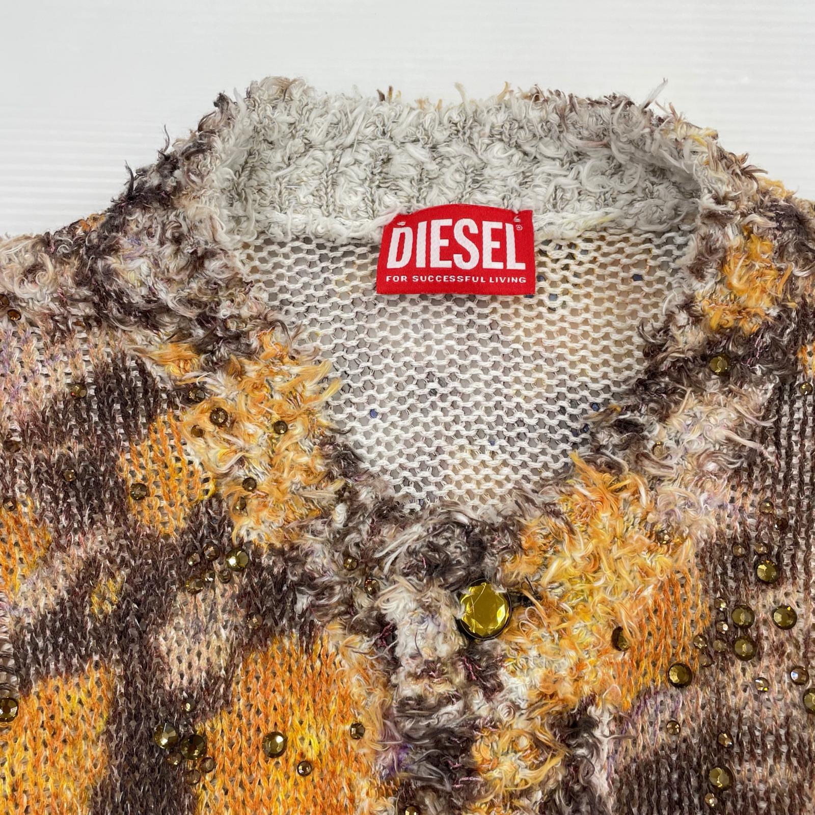カーディガン DIESEL 26SS K-LINNUS Printed linen-blend cardigan M M
