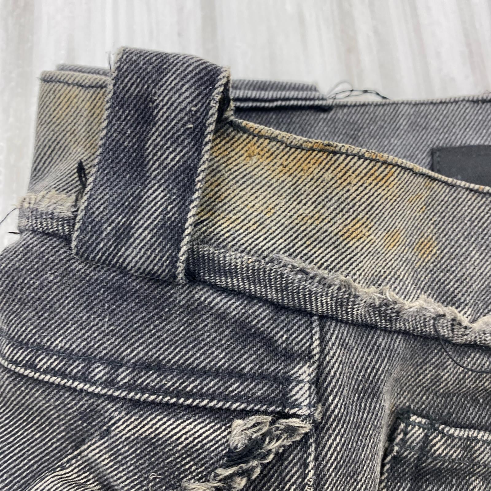 デニムパンツ Cyvist 再構築 フレア ブラック 32 ブラック