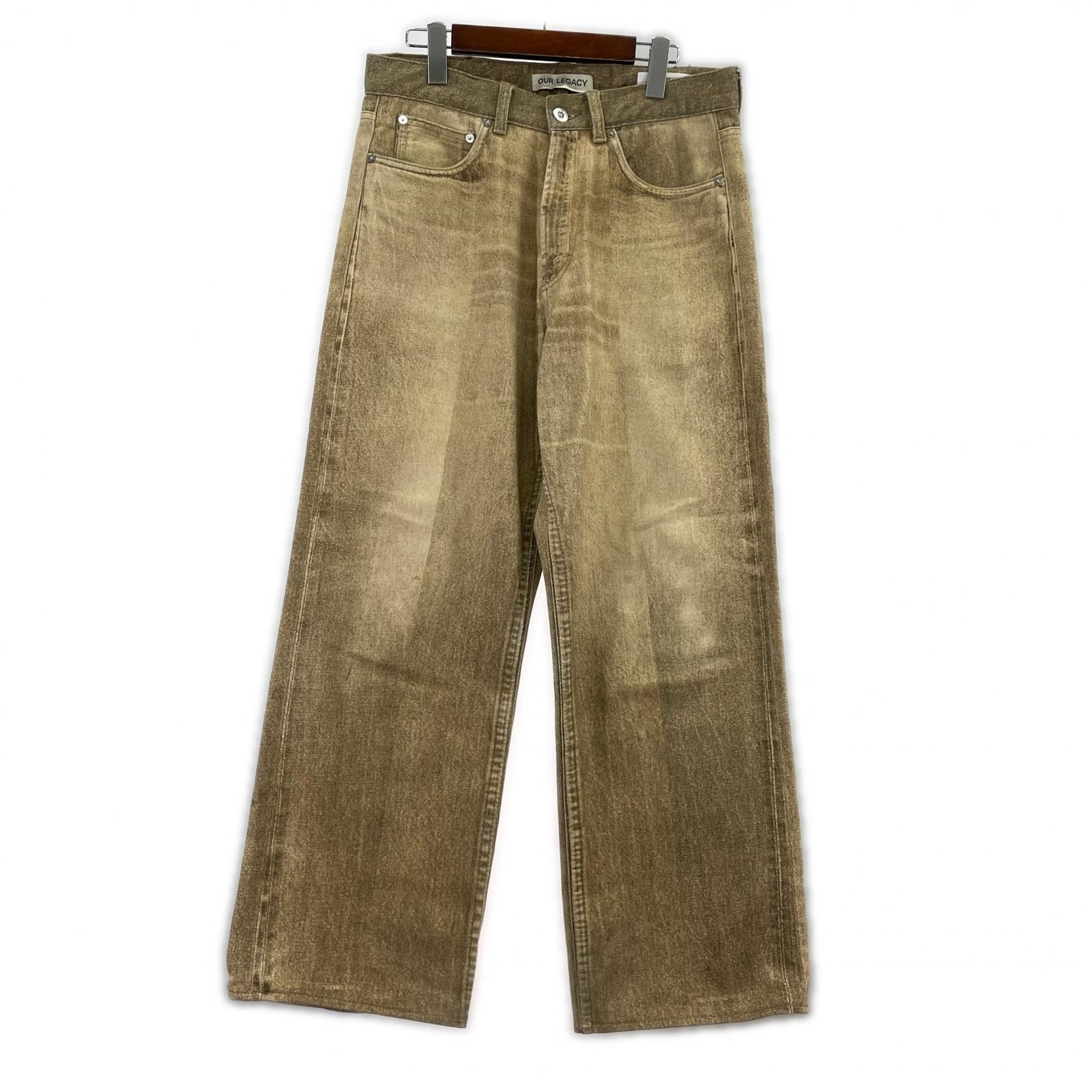 デニムパンツ 22AW THIRD CUT DIGITAL DUAL SAND DENIM ブラウン