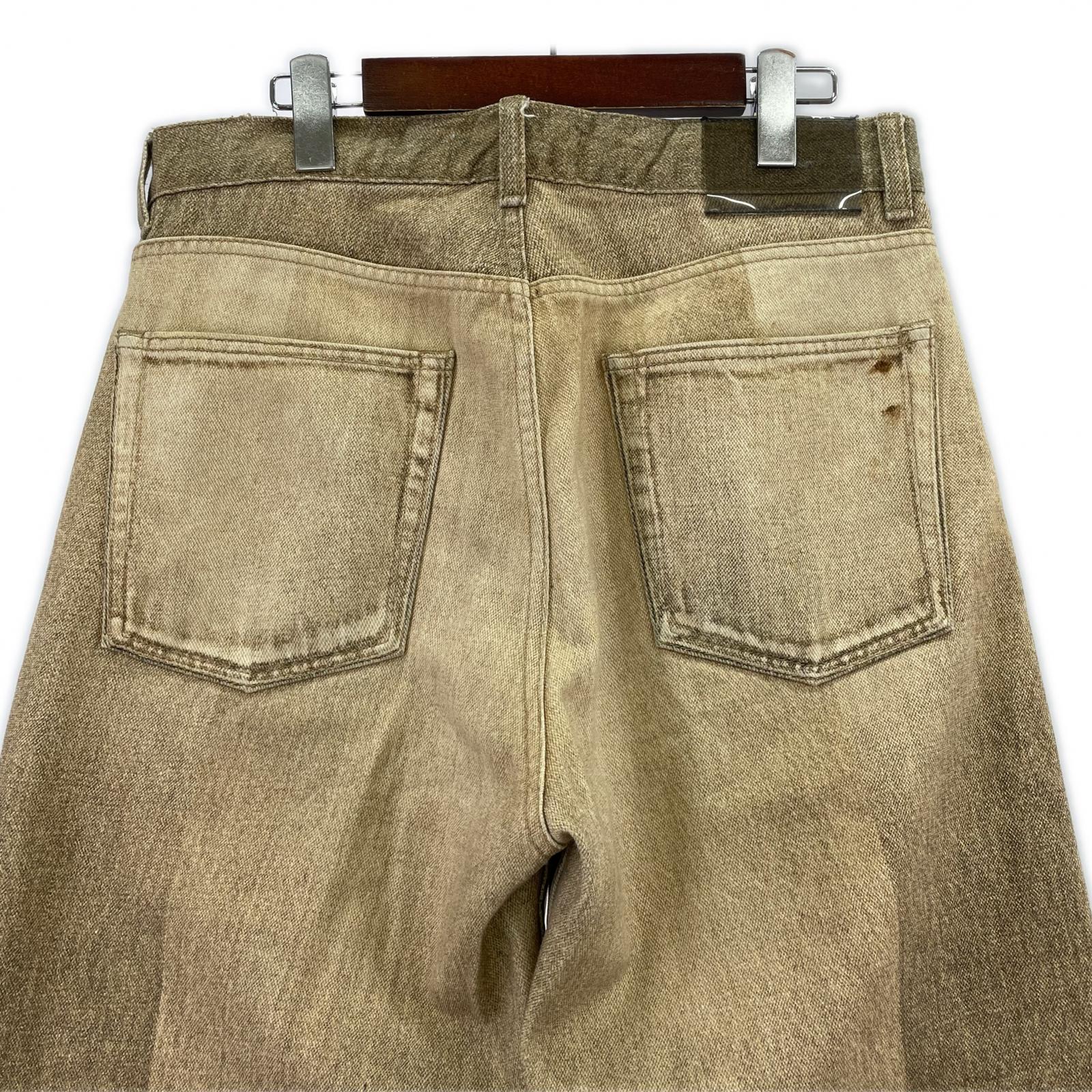 デニムパンツ 22AW THIRD CUT DIGITAL DUAL SAND DENIM ブラウン