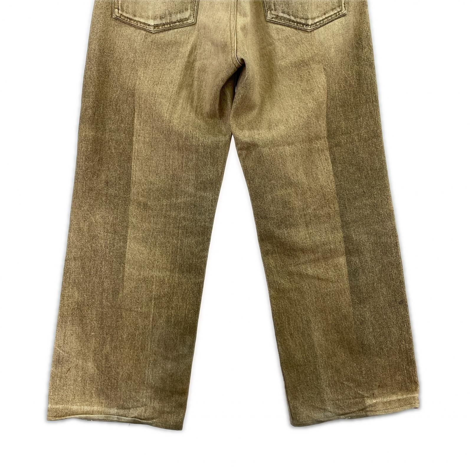 デニムパンツ 22AW THIRD CUT DIGITAL DUAL SAND DENIM ブラウン
