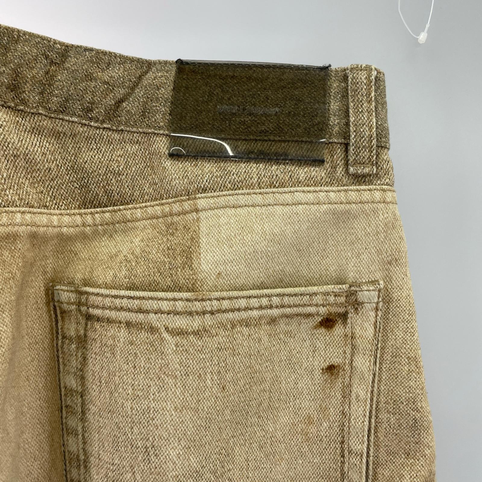 デニムパンツ 22AW THIRD CUT DIGITAL DUAL SAND DENIM ブラウン