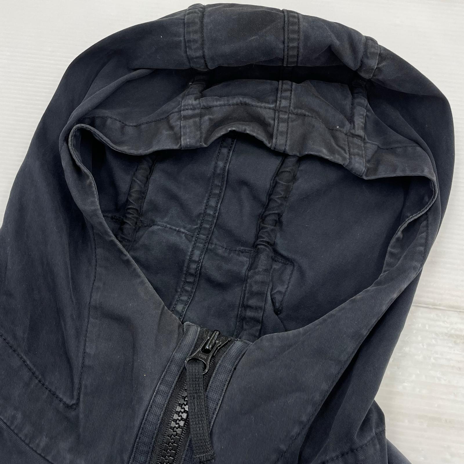 ジャケット STONE ISLAND QUARTER ZIP POPOVER HOODED SMOCK ハーフジップパーカー XL 黒 ブラック