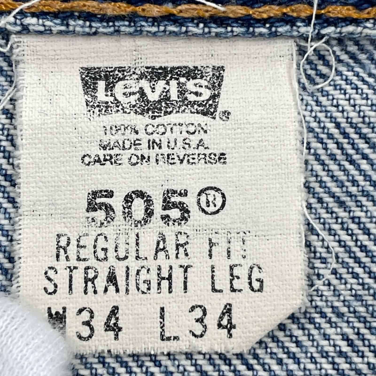 デニムパンツ 505 USA製 505-0216 34 ブルー