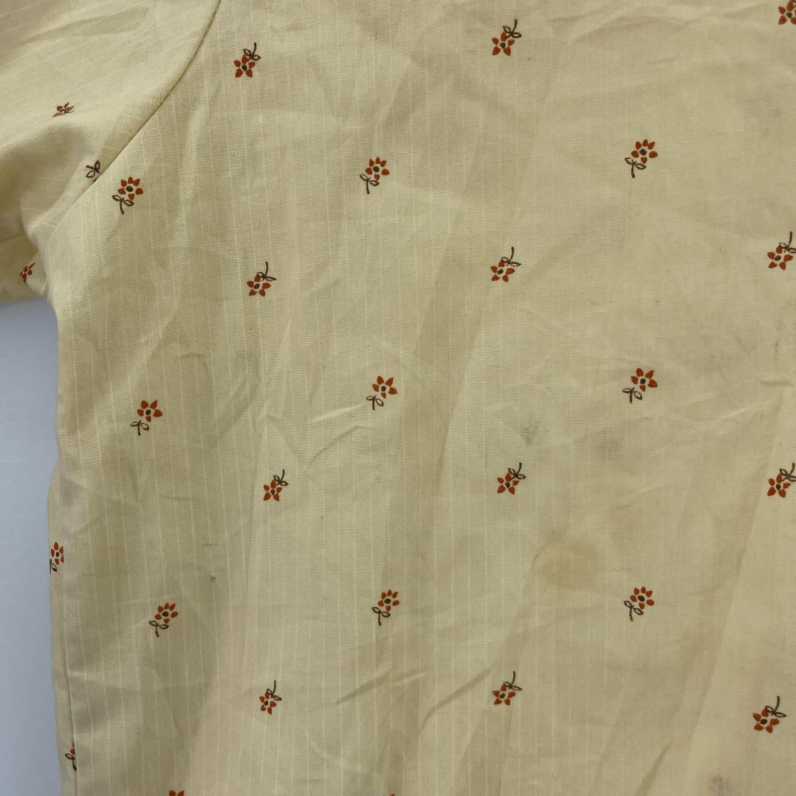 半袖シャツ DONLIN 70s　花柄シャツ ベージュ