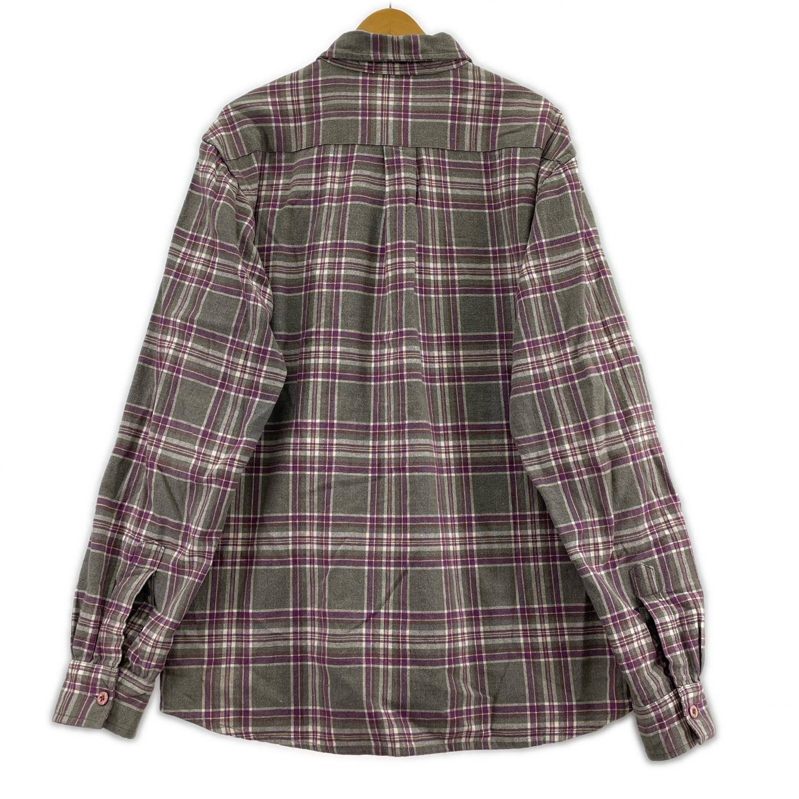長袖シャツ 90s OLD STUSSY ヘビーネルシャツ　XL