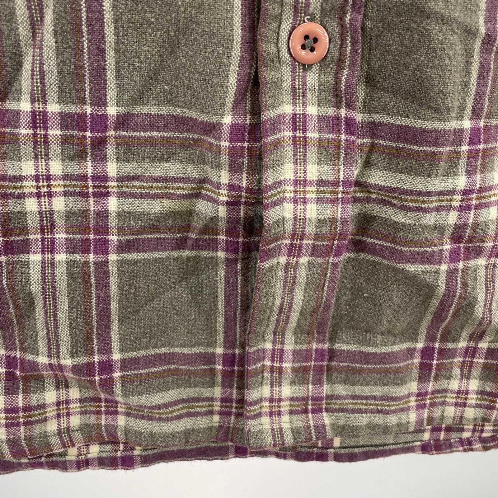 長袖シャツ 90s OLD STUSSY ヘビーネルシャツ　XL