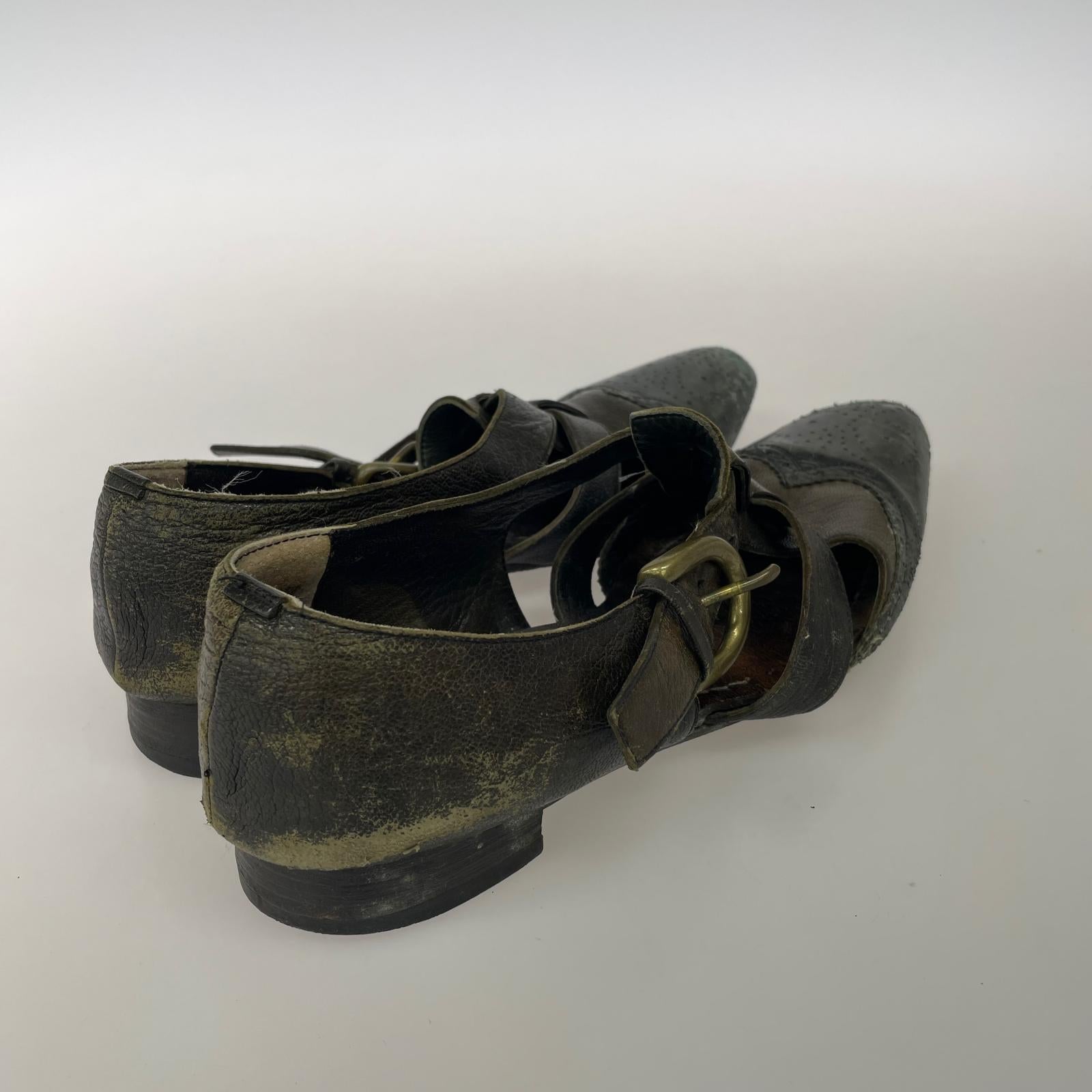 シューズ VELCRO BELT DRESS SHOES 25.5cm (US7 1/2 UK7 EU41) ブラック