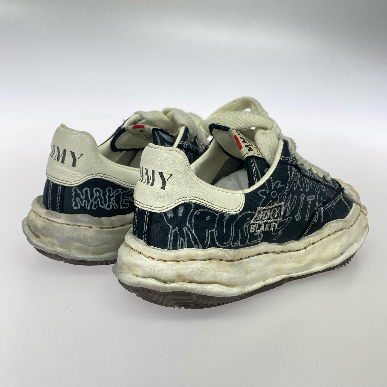 スニーカー BLAKEY GRAFFITI LOW CANVAS 43 ブラック
