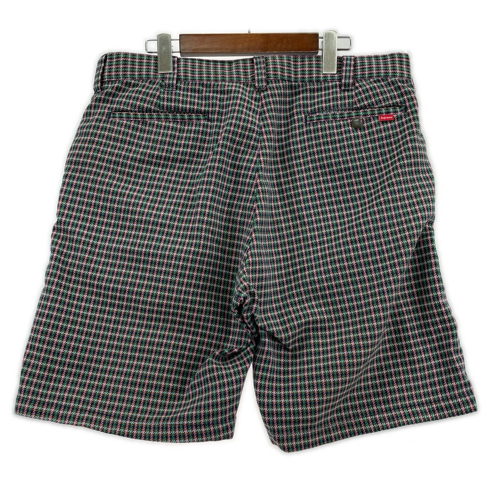 パンツ 千鳥柄 ハーフパンツ size34 ピンク系 34