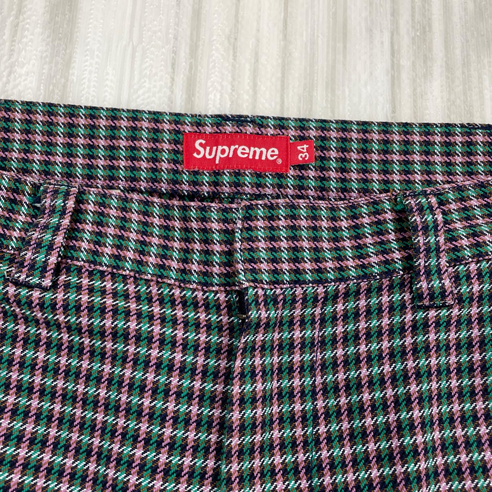 パンツ 千鳥柄 ハーフパンツ size34 ピンク系 34
