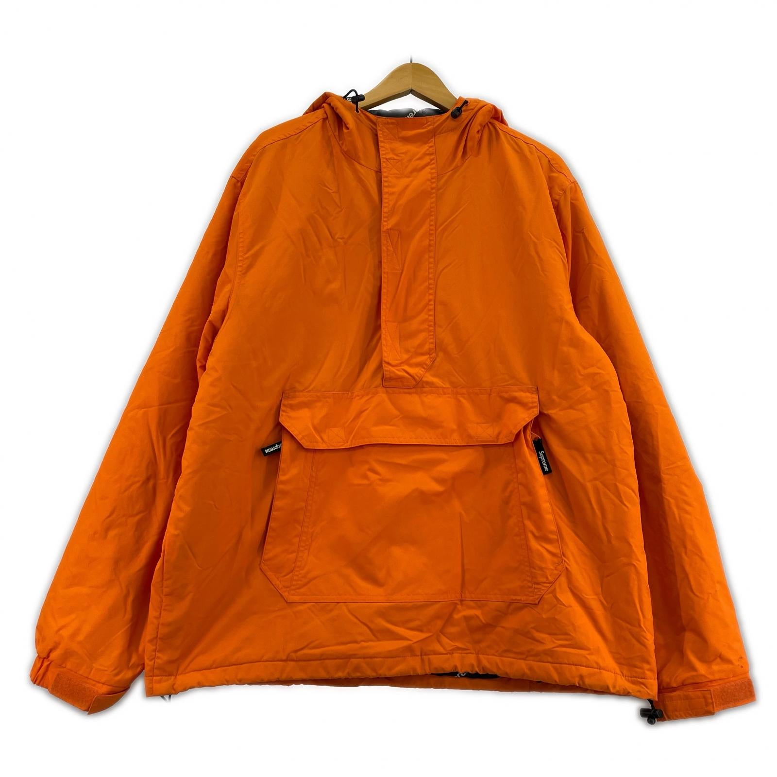 ジャケット 17aw hooded logo half zip pullover L L オレンジ