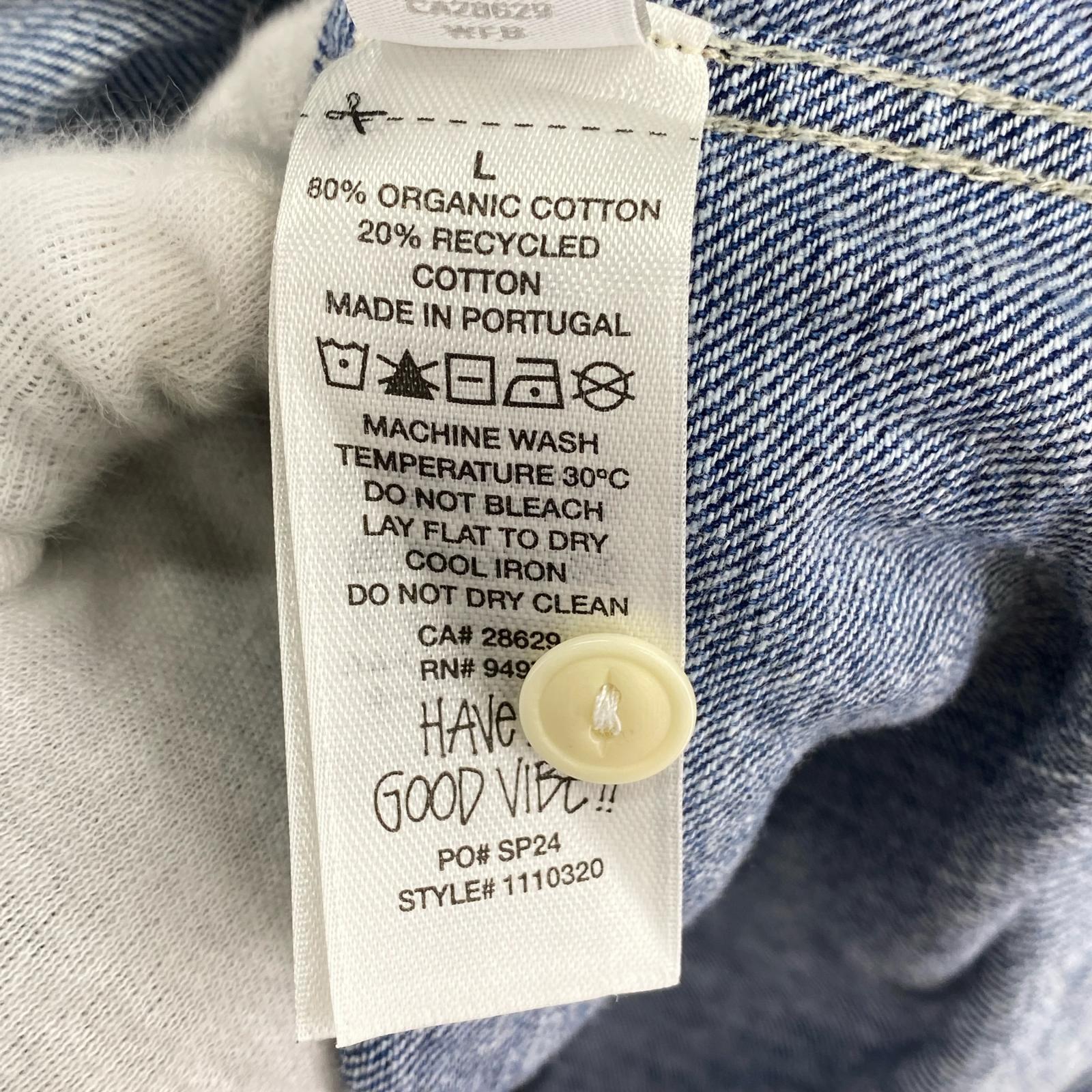 長袖シャツ Boxy Western Denim Shirt ライトブルー L