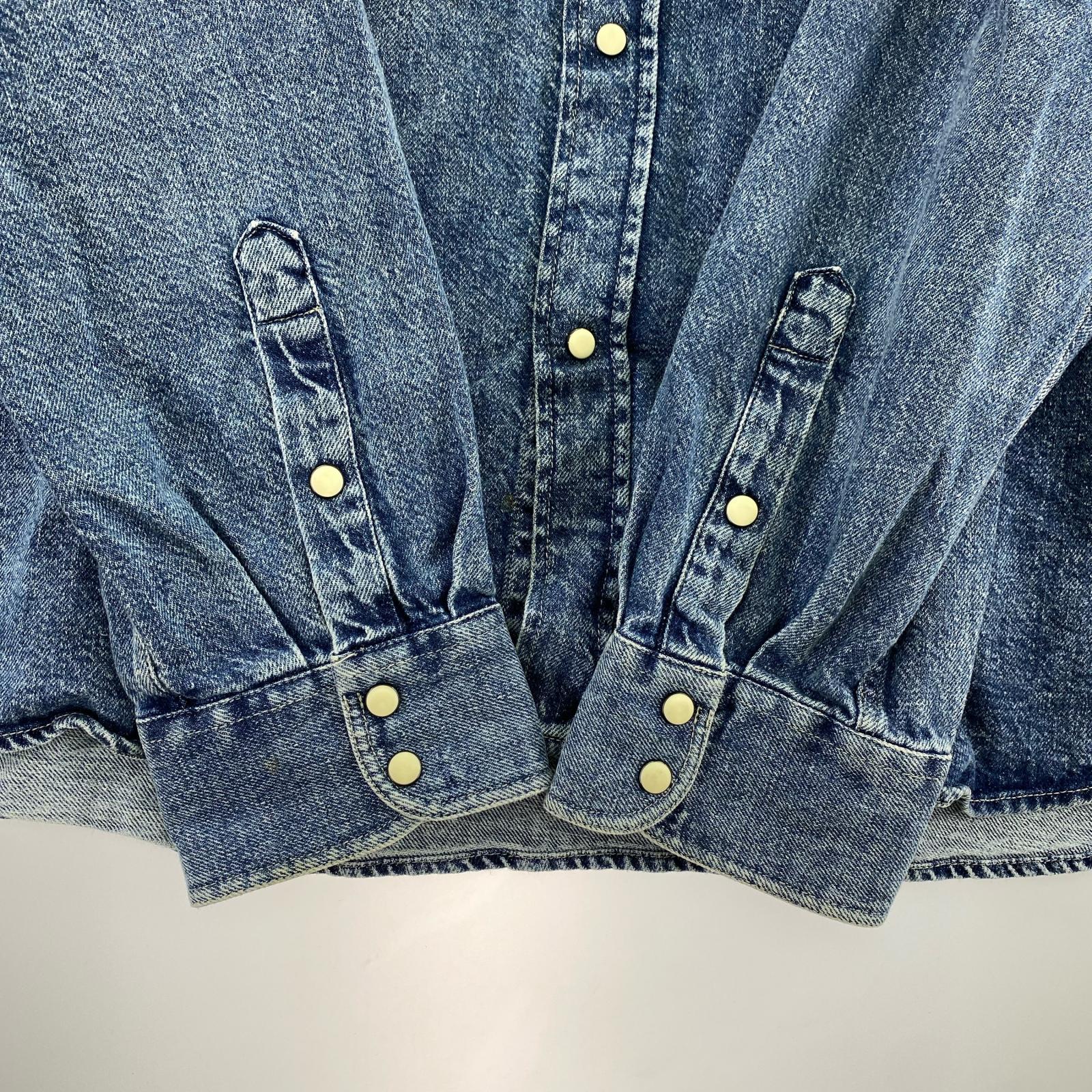 長袖シャツ Boxy Western Denim Shirt ライトブルー L