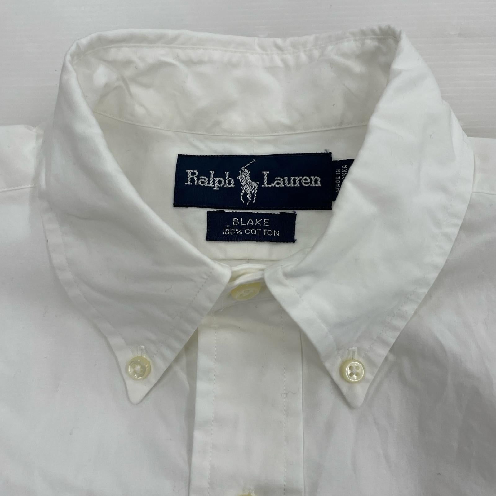 長袖シャツ POLO RALPH LAUREN BLAKE L/S シャツ 白 (S) S ホワイト