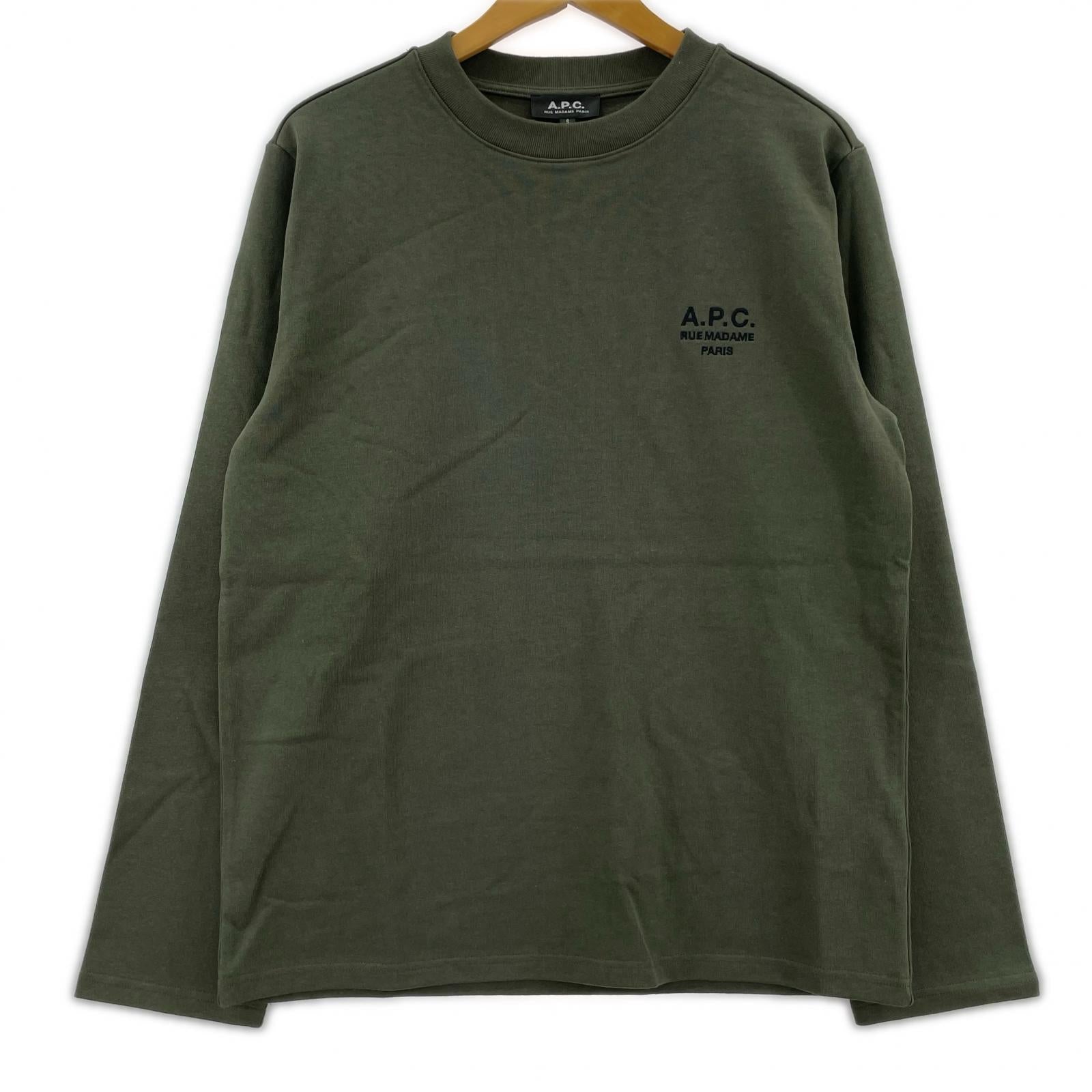 長袖Ｔシャツ A.P.C. rue madame paris L/S TEE (S) S グリーン