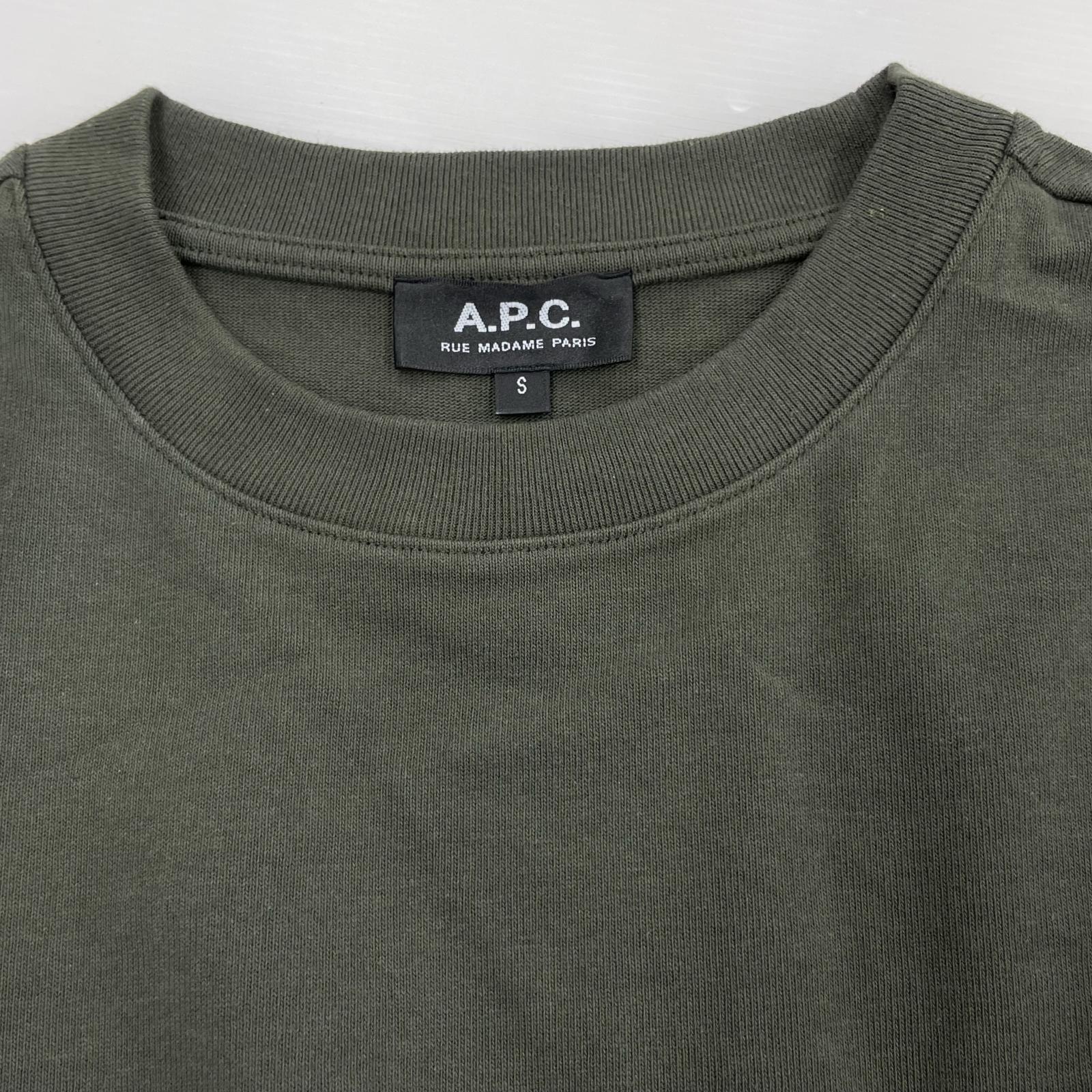 長袖Ｔシャツ A.P.C. rue madame paris L/S TEE (S) S グリーン