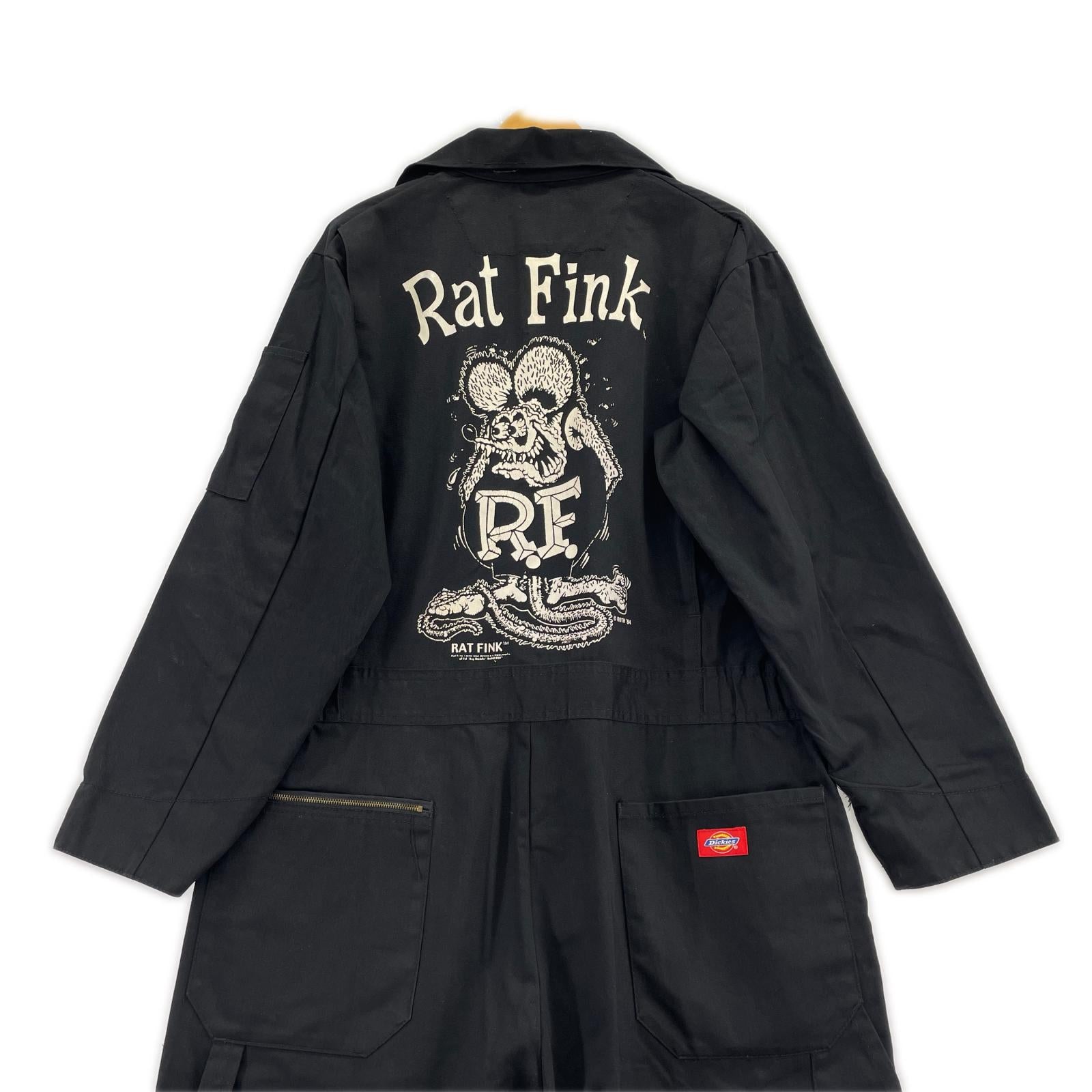オーバーオール Rat Fink 黒 ブラック