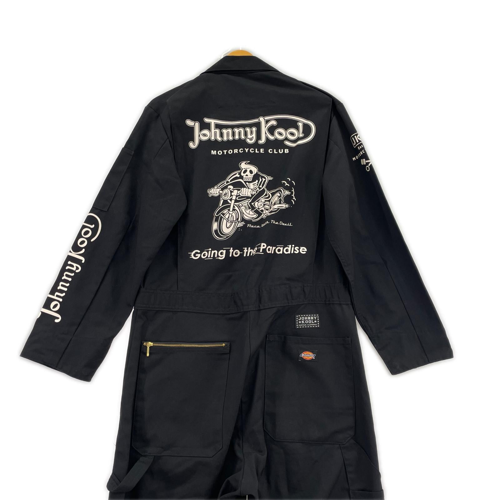 オーバーオール Johnny Kool 長袖 黒 ブラック