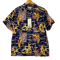 半袖シャツ Hanauma Bay ｱﾛﾊｼｬﾂ 紺 (S) S