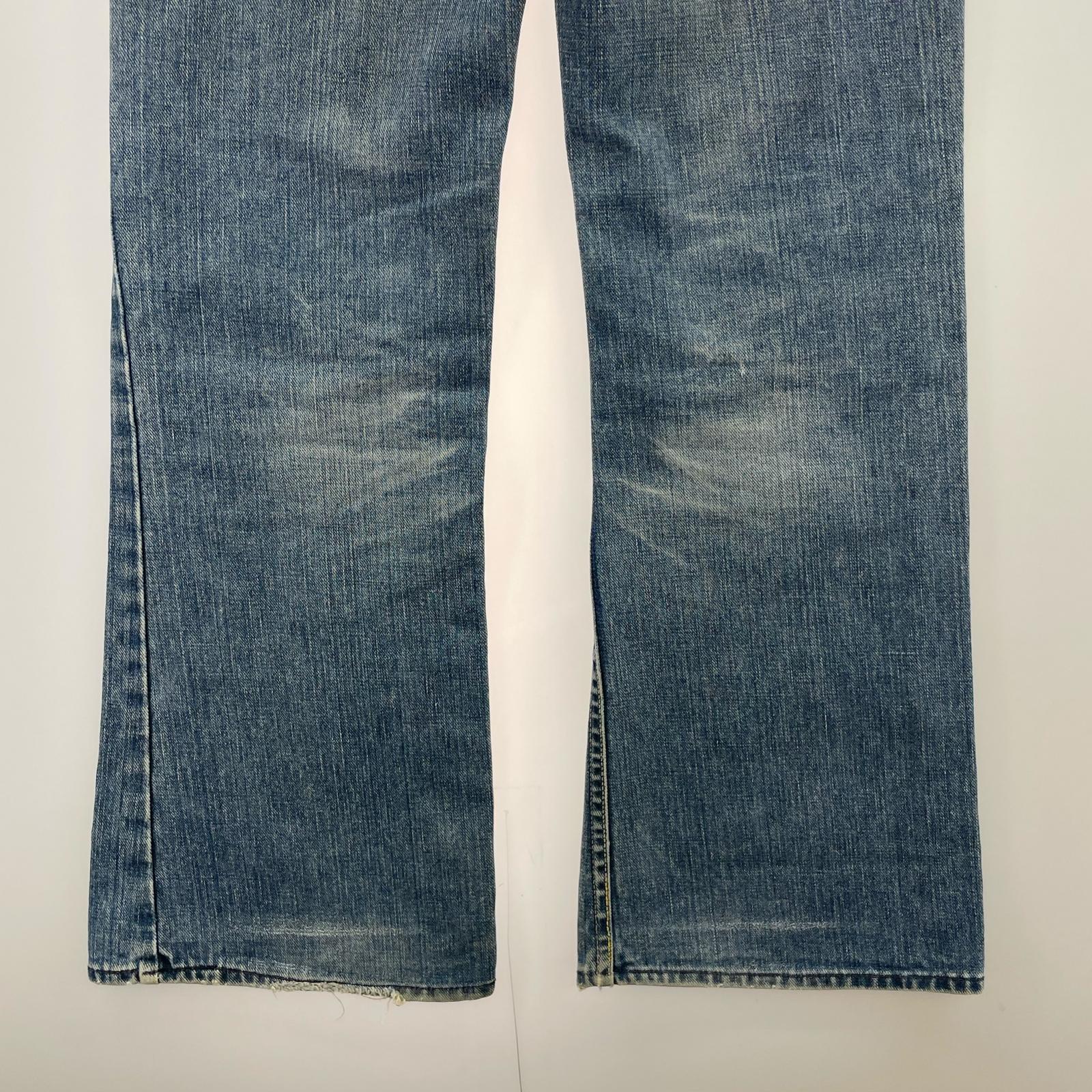 デニムパンツ 70s Lee Set USA製 42TALON ブーツカット ブルー