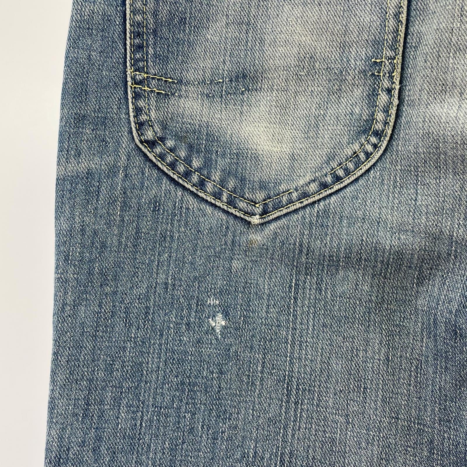 デニムパンツ 70s Lee Set USA製 42TALON ブーツカット ブルー