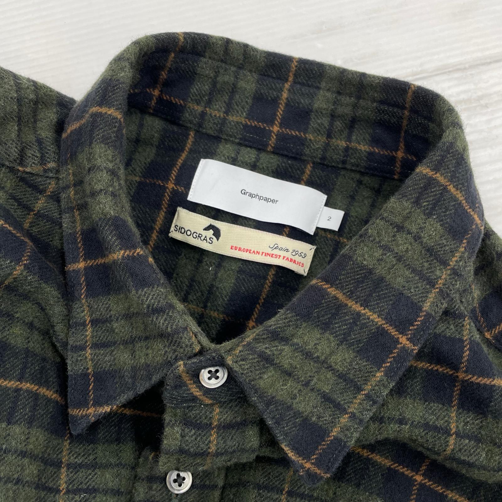 長袖シャツ Cotton Flannel Shirt 2 グリーン