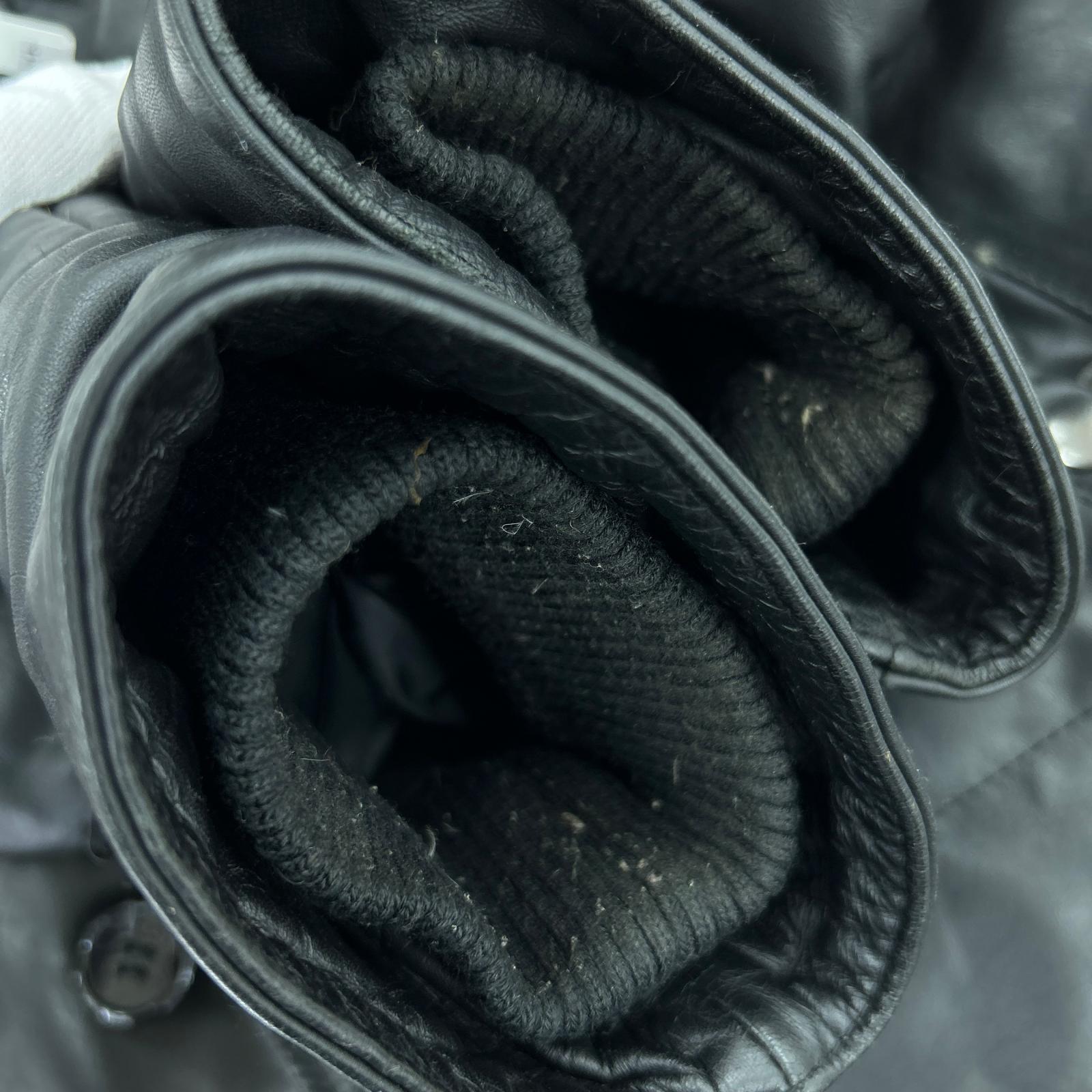 レザージャケット Liugoo Leathers ファー ホースハイド ブラック (M) M ブラック