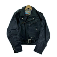 ライダースジャケット aero leather ダブル ホースハイド ブラック (40) 40 ブラック