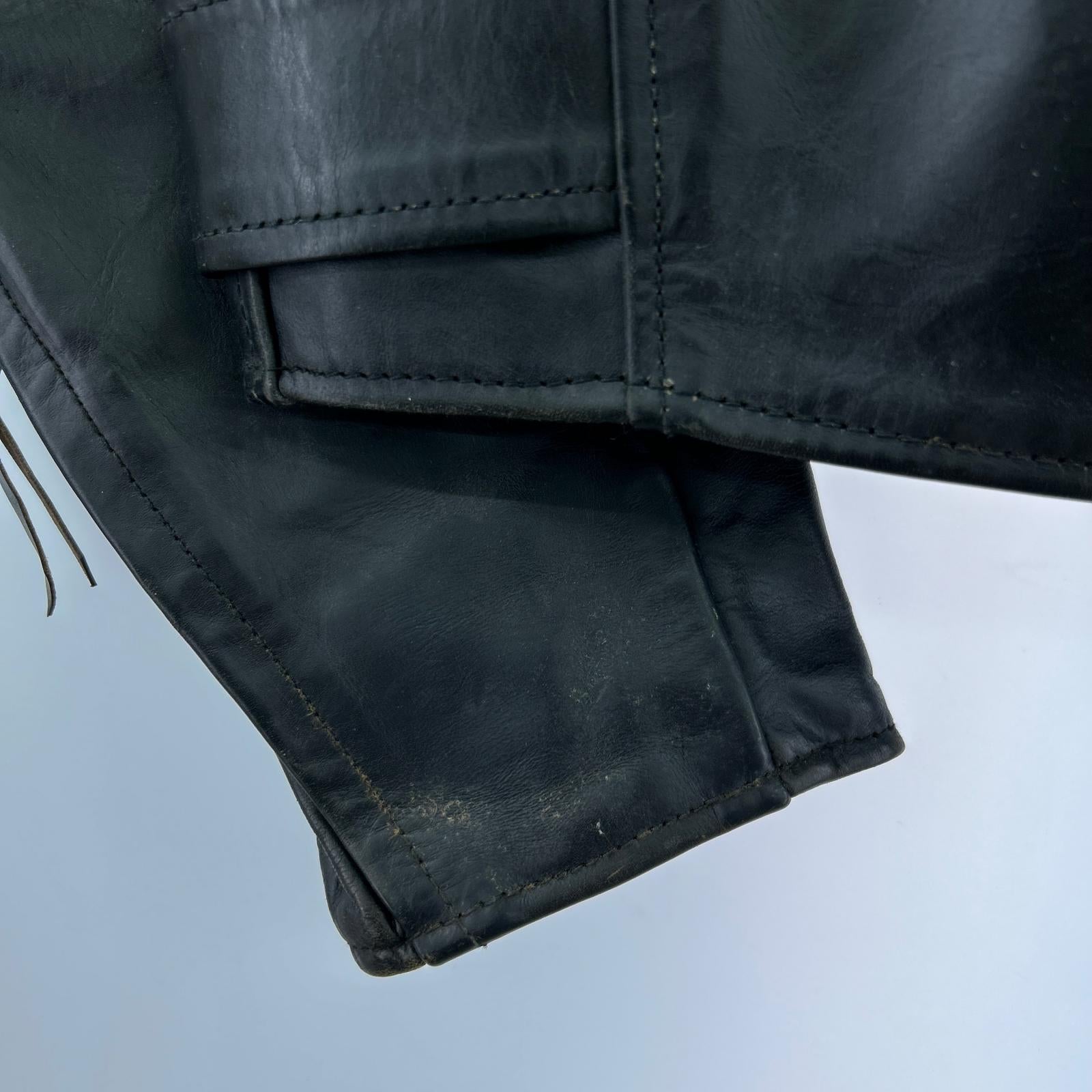 ライダースジャケット aero leather ダブル ホースハイド ブラック (40) 40 ブラック