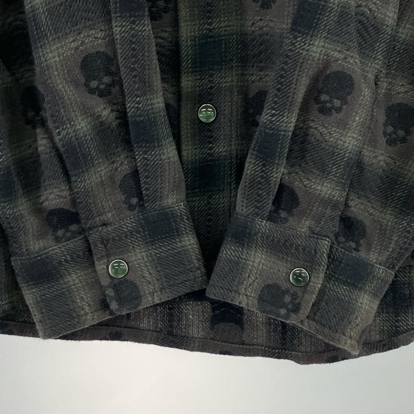 長袖シャツ Supreme×Number nine Hooded Flannel Shirt M 黒 M ブラック