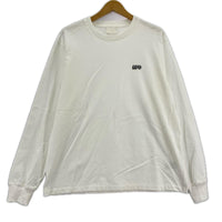 長袖Ｔシャツ 406 ロゴパッチ付（XS）ホワイト ホワイト