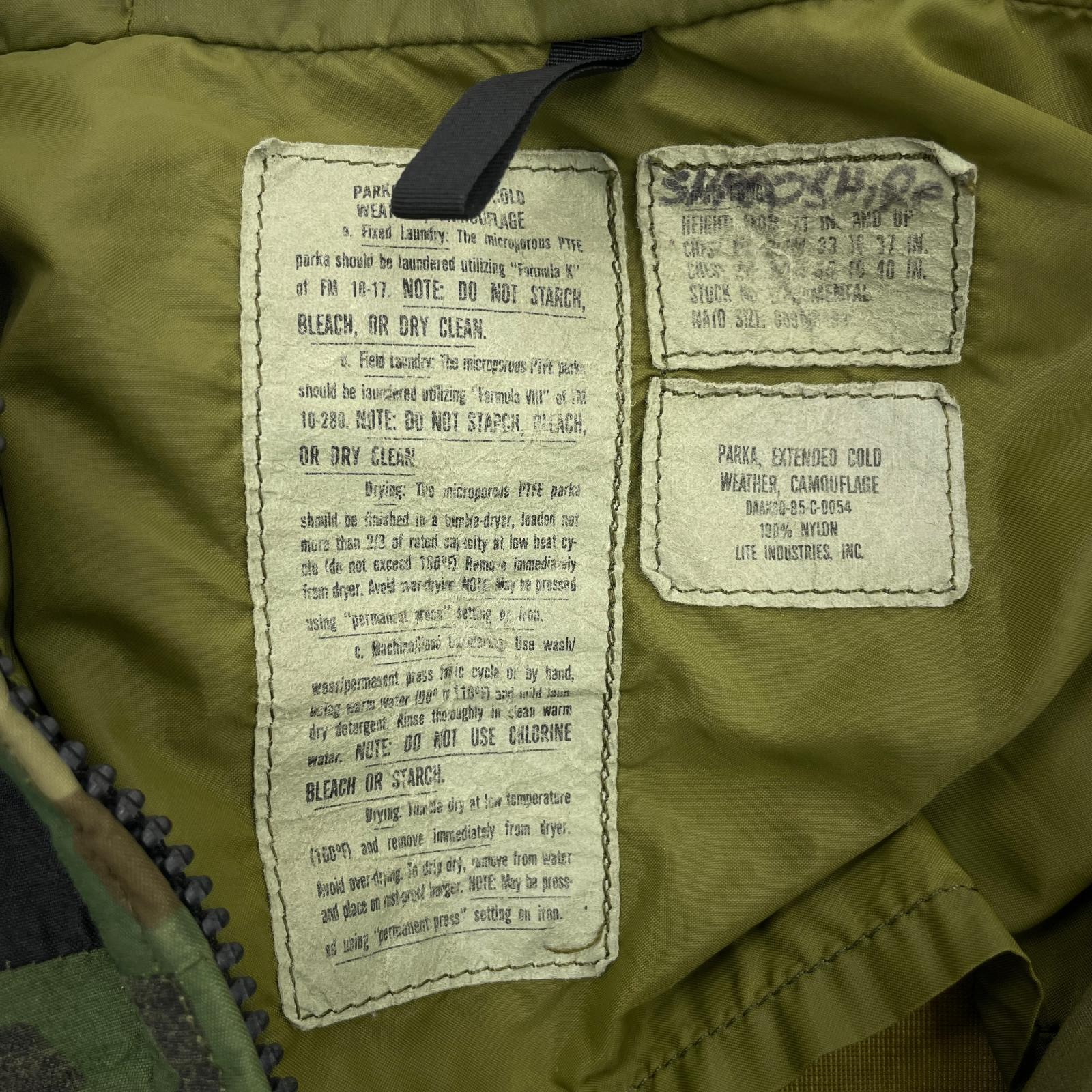 ジャケット US.ARMY ECWCS GORE-TEX PARKA