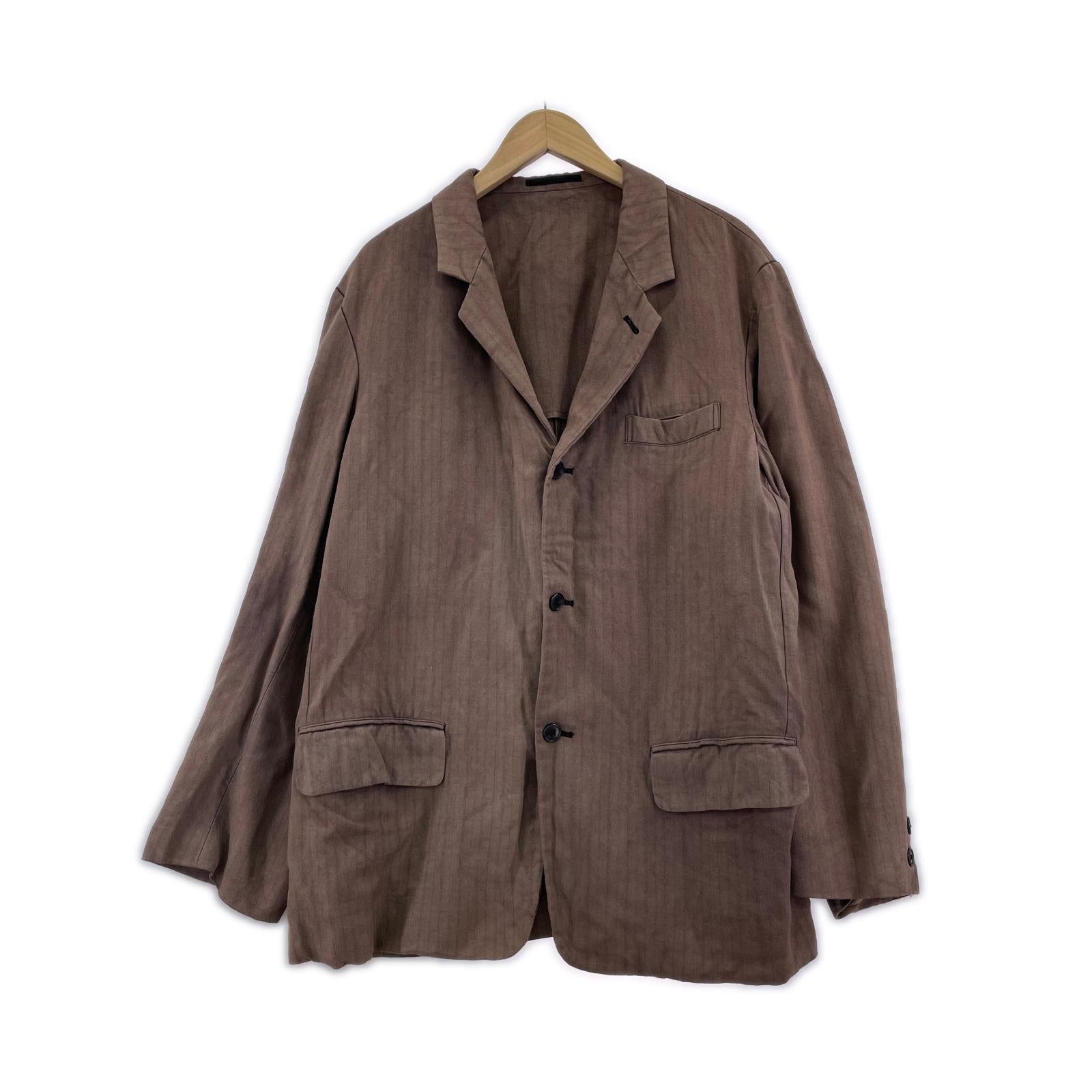 テーラードジャケット 00s for men 3B ストライプ (2) 2 ブラウン
