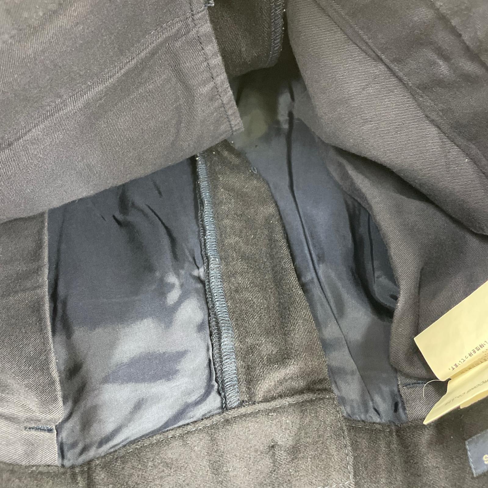 パンツ ウールパンツ L ネイビー