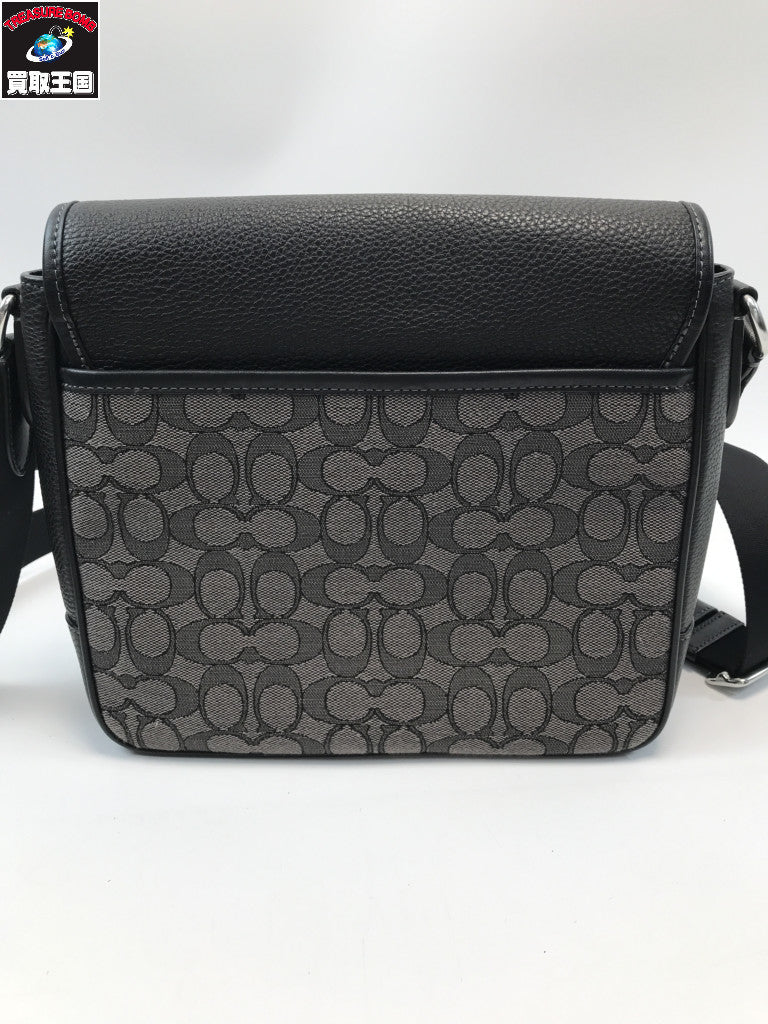 COACH スプリント マップ バッグ 25 シグネチャー ジャガード 黒 CE534 CE534