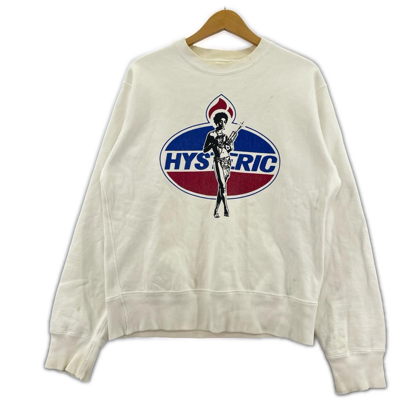 スウェット 90s ピンナップガール スウェット 白 ホワイト