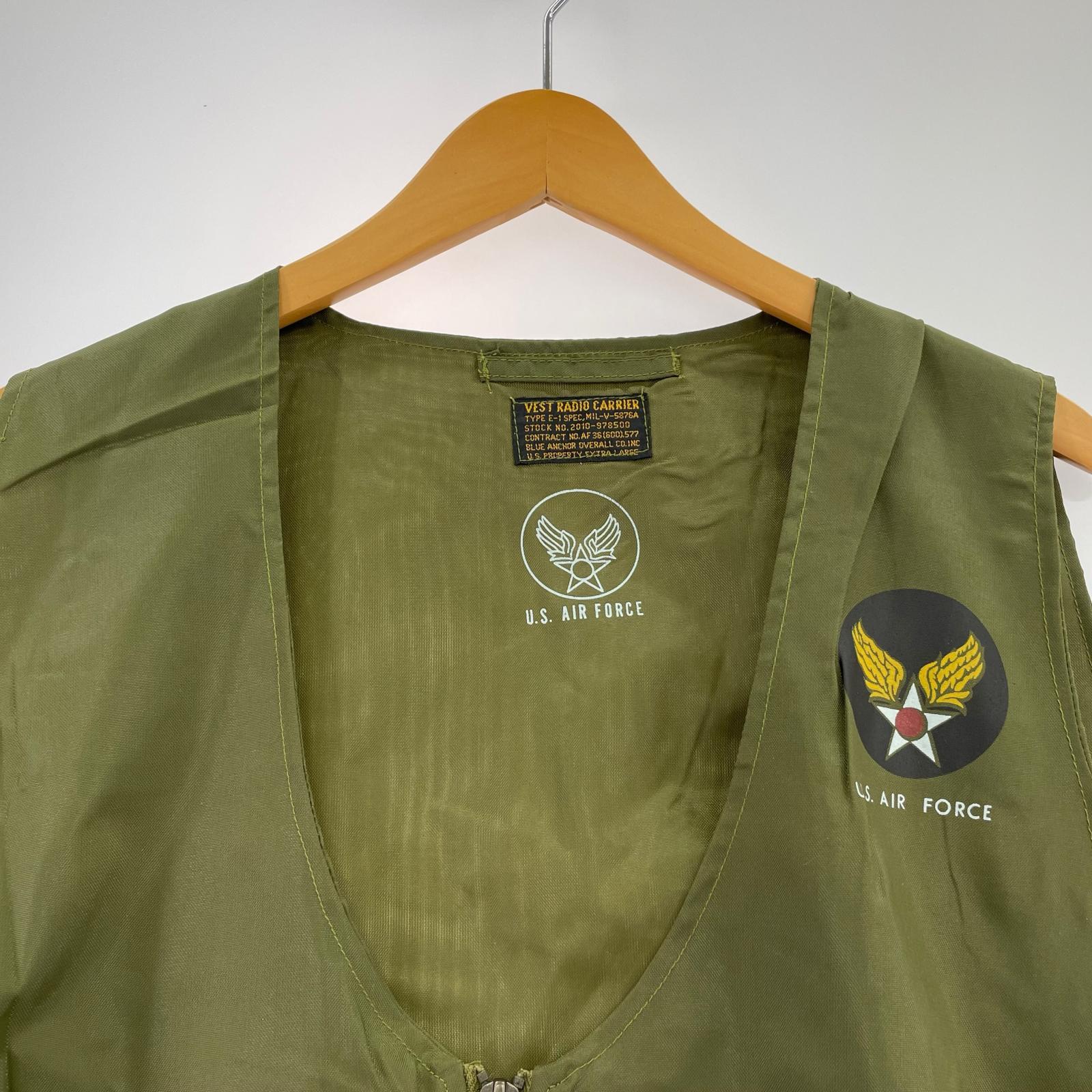 ジャケット us air force RADIO VEST グリーン