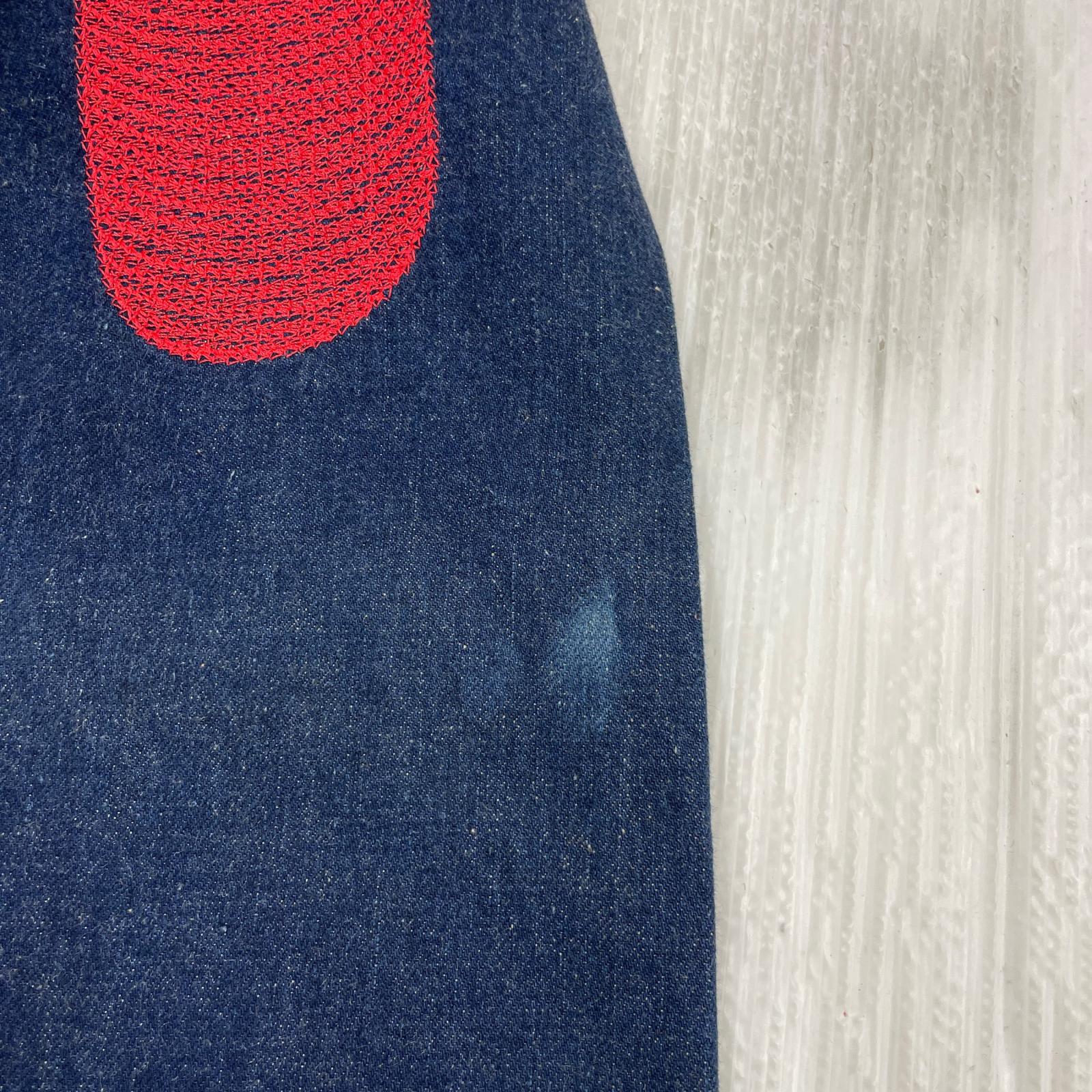 デニムパンツ EVISU 塩谷兄弟 刺繍大カモメ デニムパンツ 36×33 36 ネイビー