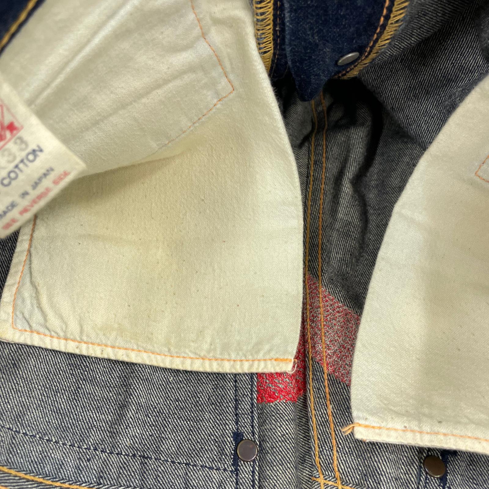 デニムパンツ EVISU 塩谷兄弟 刺繍大カモメ デニムパンツ 36×33 36 ネイビー